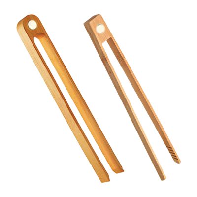 Kitchen Tongs - 2 Piece Wooden Claw Set