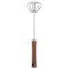 Gnrique Semi-Automatic Whisk 7.2 x 30.5 cm | Hand Beater | Rotating Egg Whisk with Wooden Handle, Stainless Steel Mixing Rod view 1