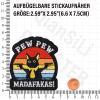 QianSiLi Funny 'Pew Pew Madafakas' Cat Iron-On Patch view 2