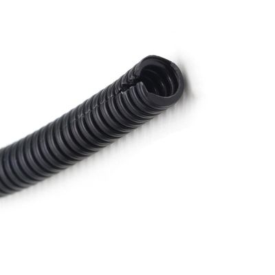 Flexible Electrical Cable Conduit, PP Corrugated Tube, Black, 7.5–34.5 mm, for Automotive Wiring Harnesses (OD 11.6 mm × ID 8 mm, 1 m)