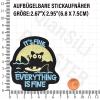 QianSiLi Ironical Cat 'It's Fine' Iron-On Patch view 2