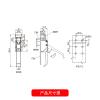 Cabinet Electrical Chassis Switch Door Lock, Pull-Type Mechanical, 1271-10-10, 1 Piece (Without Lock) view 2