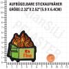 QianSiLi Ironical Burning Trash Can 'It's Fine' Iron-On Patch view 2