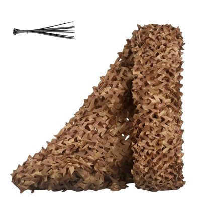 Camouflage Net Desert Digital & Sand, Reinforced Oxford Shade Net with Mesh for Privacy, Hunting & Camping