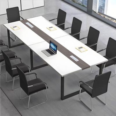 Conference Table for 8–12 People with Integrated Cable Management