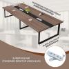 Conference Table for 8–12 People with Integrated Cable Management view 2