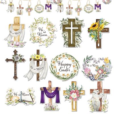 Szaluyk Easter Decorations Wooden Set - 24 Pieces