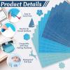Glitter Paper for Crafting A4, 15 Sheets Blue 250g/m view 4
