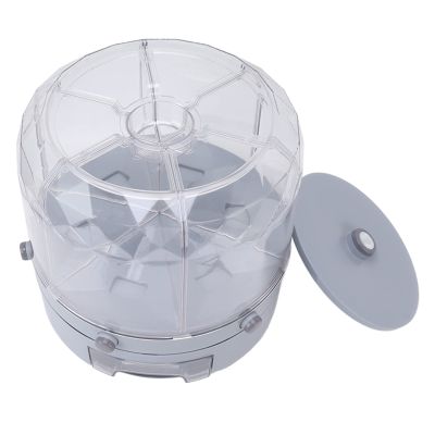 Rotating Rice Dispenser, 13.2 lb Capacity, Gray