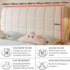 Velvet Bed Headboard Cover, Stretchable Padded Protector, 190 x 60 cm, Dark Gray view 3