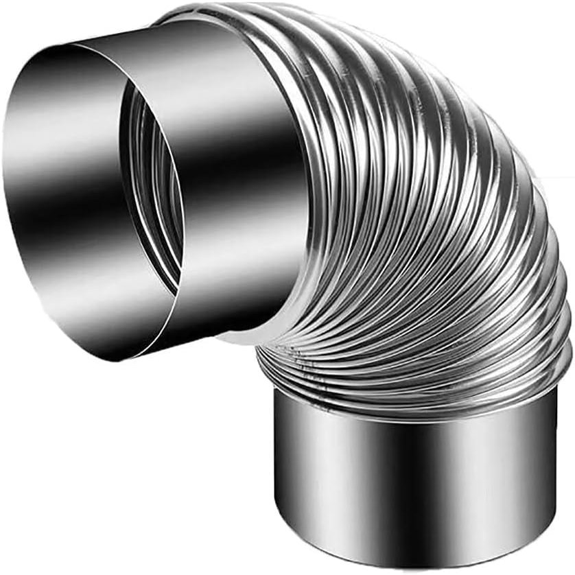 90° Stove Pipe Elbow, Galvanized Steel, 20 cm
