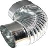 90° Stove Pipe Elbow, Galvanized Steel, 20 cm view 2