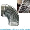 90° Stove Pipe Elbow, Galvanized Steel, 20 cm view 3