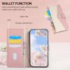 GoodcAcy Wallet Case for Samsung Galaxy S10 Plus with Shoulder Strap, Card Slots, Stand, and Floral Embossing - Pink view 4