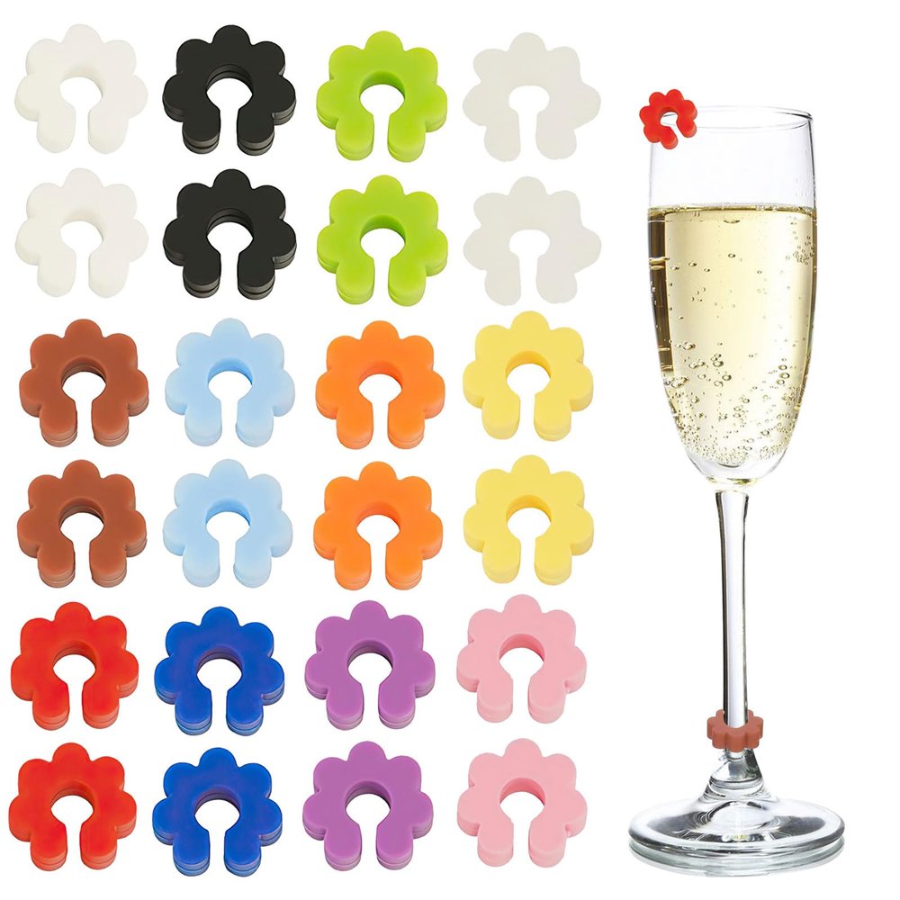 24 Silicone Glass Markers
