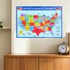 FELTECHELECT USA Map for Students, Large America Map on UV Paper view 4