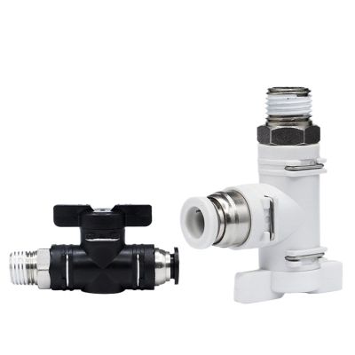 Pneumatic BC8-02/BL Threaded Switching Valve, Straight/Elbow, 2-Pack