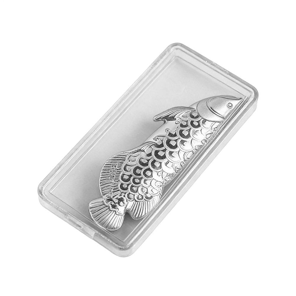 Silver Fish Figurine Tea Ceremony Tool