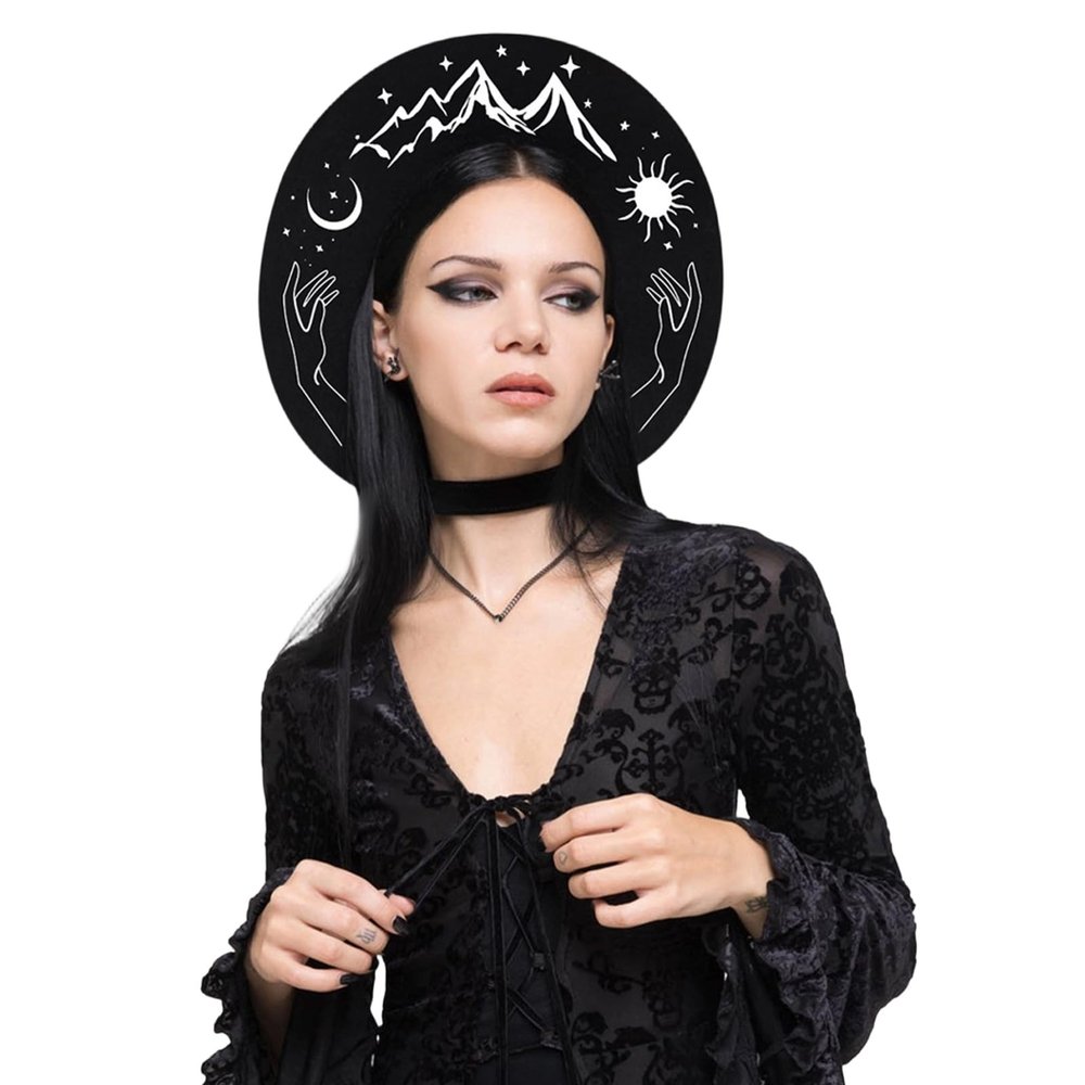 Greabuy Dark Retro Hat for Theater and Artistic Photography, Black, One Size
