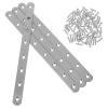 MAGICLULU Stainless Steel Angle Brackets for Shelves, 8 Holes, 4-Pack, 245 mm, with Mounting Screws view 1