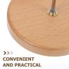 VALICLUD 2-Pack Metal Receipt Holders with Wooden Base view 3