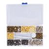 240-Piece Leather Rivet Set, Double-Cap Tubular Metal Fasteners with Setting Tools, 6 mm and 8 mm, Gold, Bronze, Silver and Gray view 1