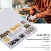 240-Piece Leather Rivet Set, Double-Cap Tubular Metal Fasteners with Setting Tools, 6 mm and 8 mm, Gold, Bronze, Silver and Gray view 2