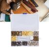240-Piece Leather Rivet Set, Double-Cap Tubular Metal Fasteners with Setting Tools, 6 mm and 8 mm, Gold, Bronze, Silver and Gray view 3