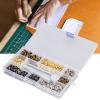 240-Piece Leather Rivet Set, Double-Cap Tubular Metal Fasteners with Setting Tools, 6 mm and 8 mm, Gold, Bronze, Silver and Gray view 4