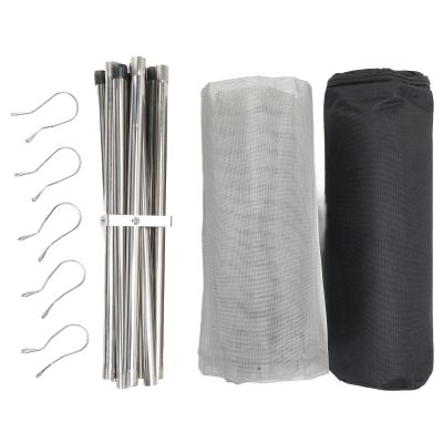 Portable Wire Mesh Fire Pit, Foldable Stainless Steel Grill