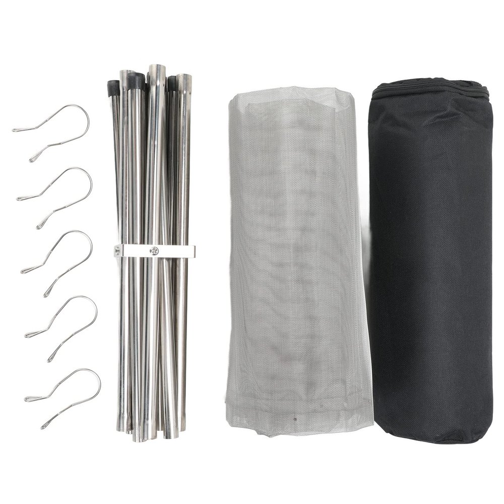 Portable Wire Mesh Fire Pit, Foldable Stainless Steel Grill