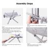 Portable Wire Mesh Fire Pit, Foldable Stainless Steel Grill view 3