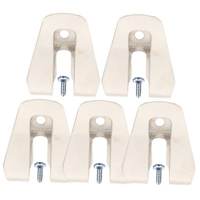 5-Piece Steel Belt Clip Hooks for Drill Drivers, Silver