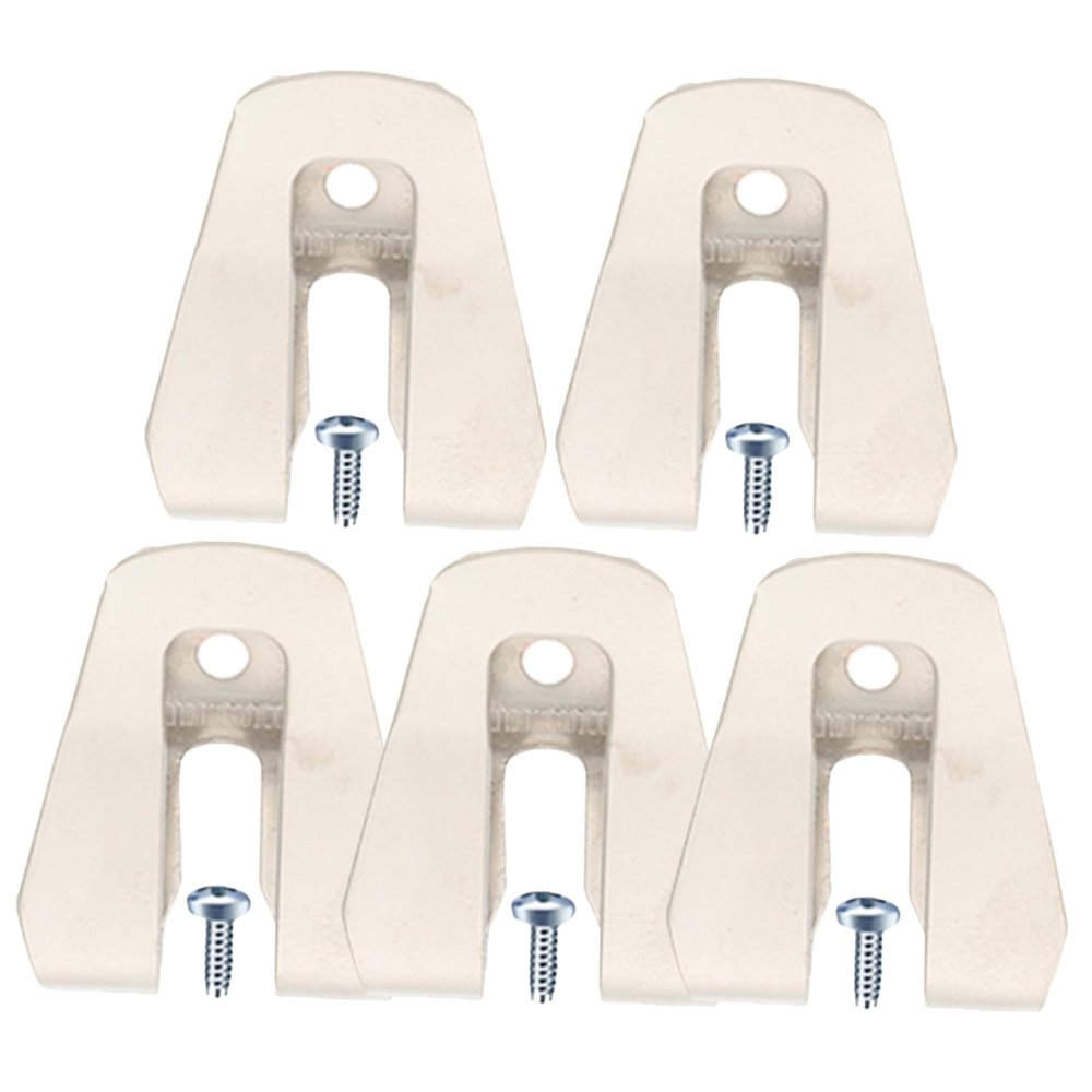 5-Piece Steel Belt Clip Hooks for Drill Drivers, Silver