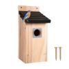 Wooden Hanging Outdoor House, 11.8 in. | Waterproof Roof for Garden, Balcony, or Patio view 1