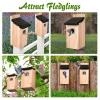 Wooden Hanging Outdoor House, 11.8 in. | Waterproof Roof for Garden, Balcony, or Patio view 3