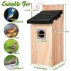 Wooden Hanging Outdoor House, 11.8 in. | Waterproof Roof for Garden, Balcony, or Patio view 4