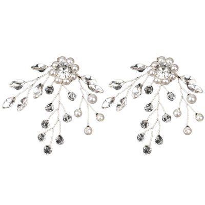 MAGICLULU Wedding Shoe Clips with Handmade Pearls and Rhinestones