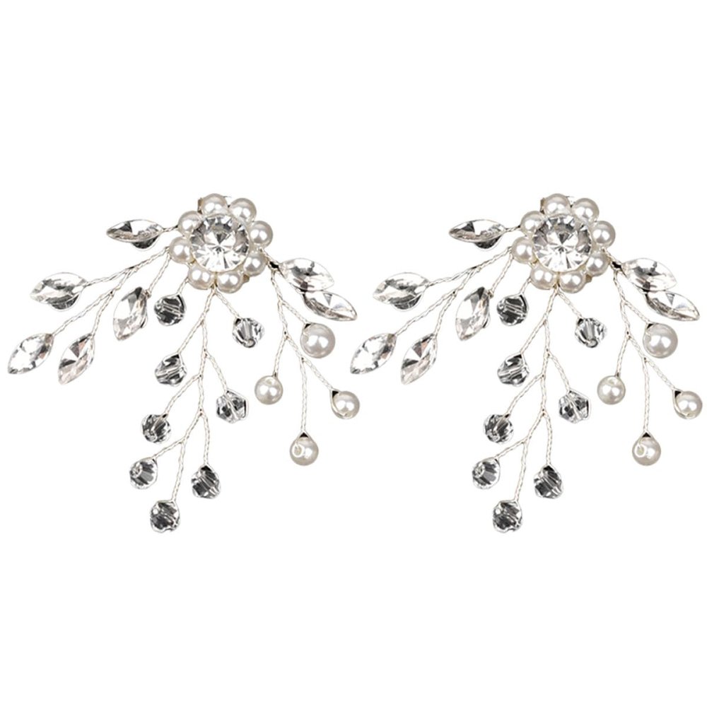 MAGICLULU Wedding Shoe Clips with Handmade Pearls and Rhinestones
