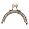 RIZGHWOY Metal Purse Frame, Retro Kiss Lock for Handbags, Antique Brass 6.5 cm view 1