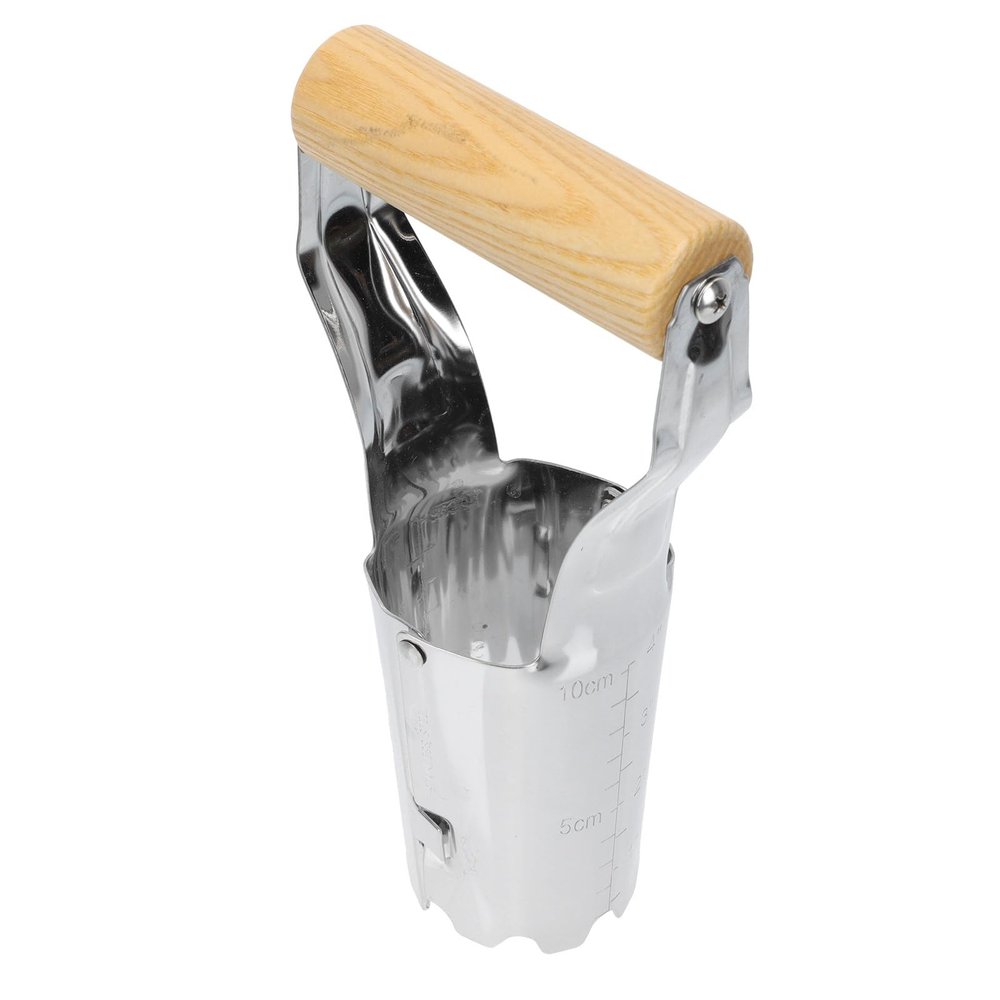 Toyvian Stainless Steel Transplanting Tool with Wooden Handle for Balcony and Garden, Random Style