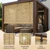 Weatherproof Outdoor Bamboo Blind, Natural Reed Sunshade & Privacy Shade (White Thread, 160W x 40H cm) view 2