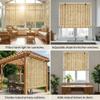 Weatherproof Outdoor Bamboo Blind, Natural Reed Sunshade & Privacy Shade (White Thread, 160W x 40H cm) view 3