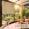 Weatherproof Outdoor Bamboo Blind, Natural Reed Sunshade & Privacy Shade (White Thread, 160W x 40H cm) view 4