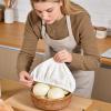 Bread Bowl Cover - Stretchable and Washable Cotton view 2