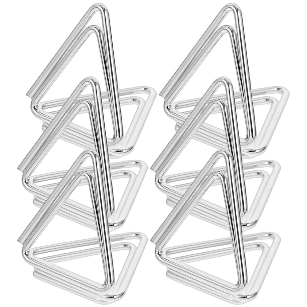 Garneck 6-Pack Silver Metal Table Card Holders