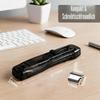 2-Pack Reusable Creative Staplers, Push-Clip Stapler Holders with 100 Stainless Steel Clips, Portable Clip Dispensers for Office, School, Home & Travel (A) view 2