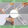 2-Pack Reusable Creative Staplers, Push-Clip Stapler Holders with 100 Stainless Steel Clips, Portable Clip Dispensers for Office, School, Home & Travel (A) view 4