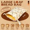 2-Pack Extra-Large Reusable Beeswax Bread Bags with Buckle view 2
