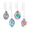 4 Crystal Hanging Ornaments, Rainbow Chandelier Prisms for Home and Garden view 1